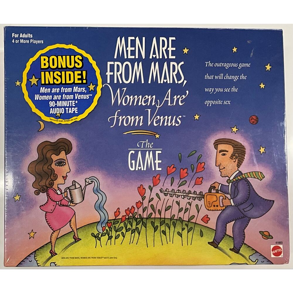 Mattel '98 New Sealed Men are From Mars Women are From Venus The Game Audio Tape